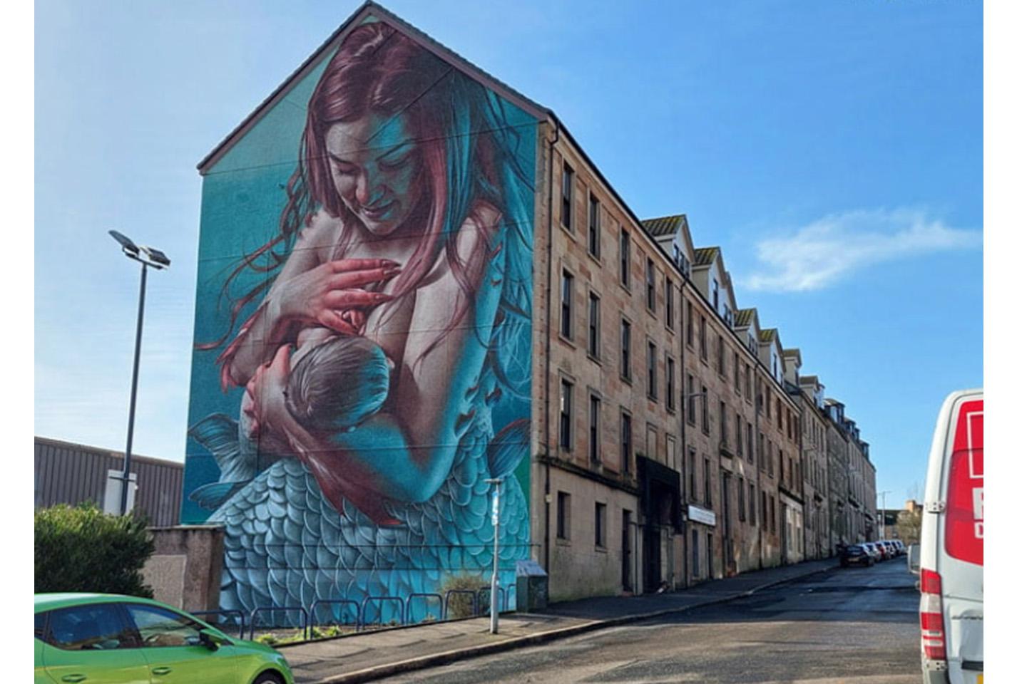 Breastfeeding Mermaid mural