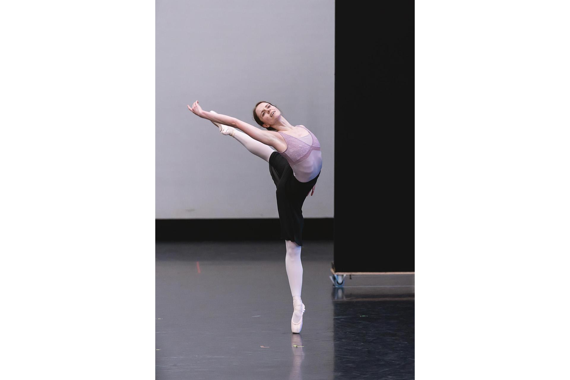 A dancer on pointe in a turn