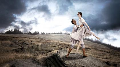 Isaac Lee-Baker lifts Dreda Blow on the moors in this poster image taken by Guy Farrow